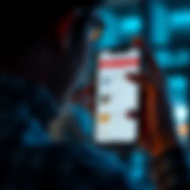 Saving Cards Efficiently A person looking at a smartphone displaying multiple saved cards on a screen, contemplating better ways to manage digital storage.