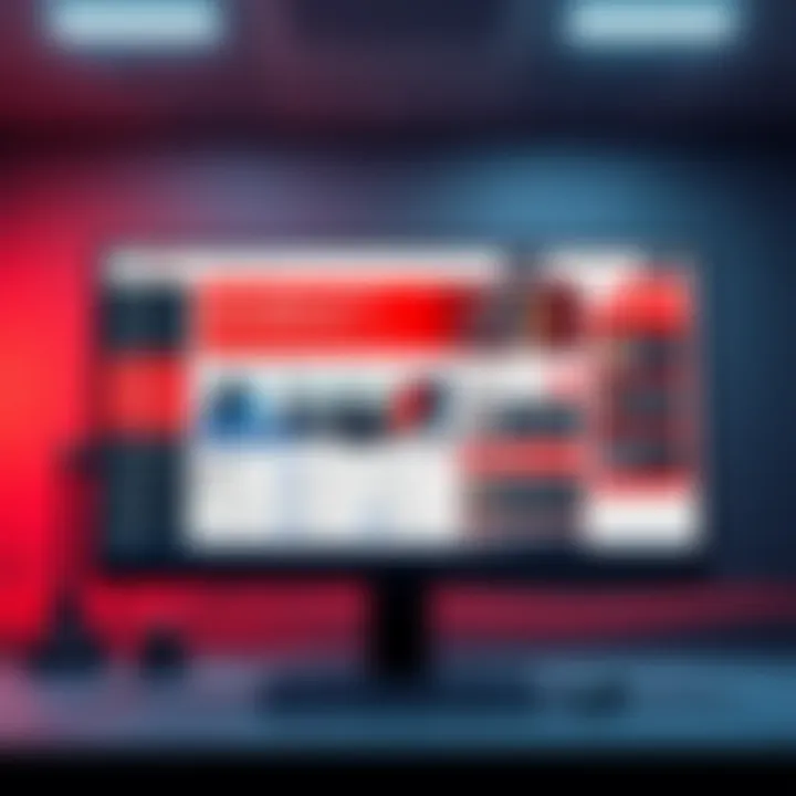 A screenshot showing the layout and features of a popular scam board with various topics and discussions highlighted.