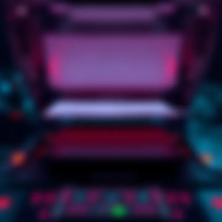 A close-up of a scanner in operation showing red lines on the scanned document