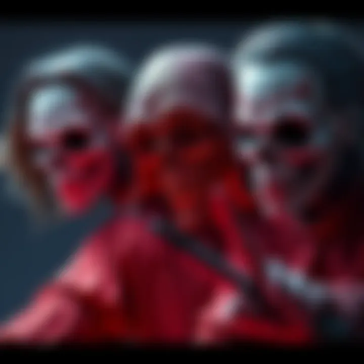 Three scary figures representing different fears, stirring emotions in the viewer