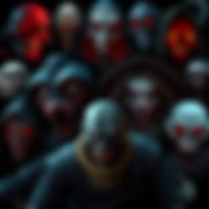 A collage of eerie characters from non-horror video games, featuring unsettling expressions and dark backgrounds