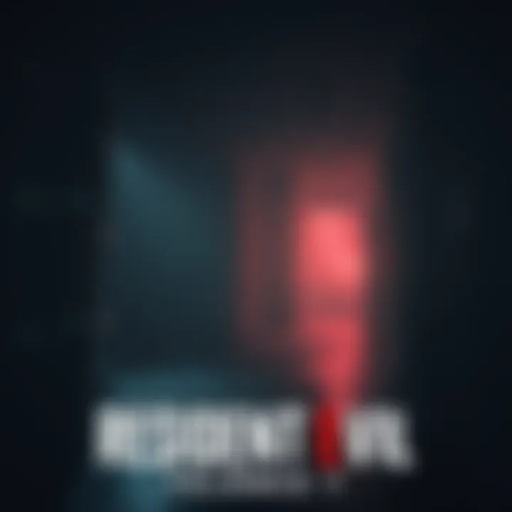 A dark, eerie room in Resident Evil 7 with flickering lights and shadows, creating a tense atmosphere for players.