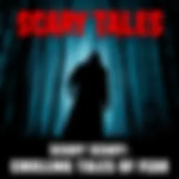 A dark forest with a creepy figure lurking among the trees, symbolizing fear and horror stories.