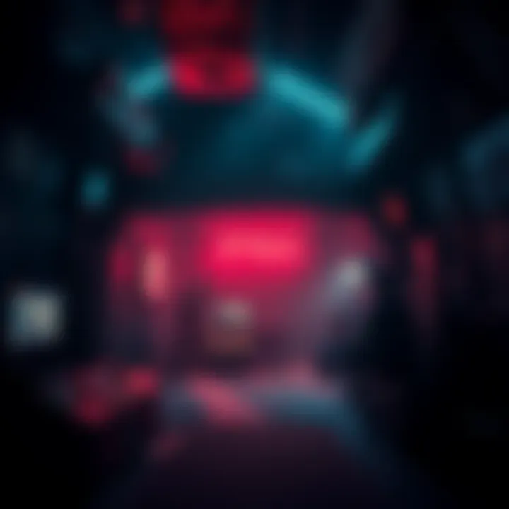 A dimly lit underground game level with eerie shadows and unsettling visuals, showing gamers experiencing fear while playing