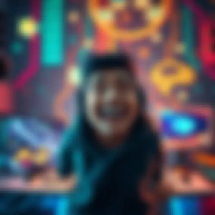 Schmigels celebrates verifying his Geometry Dash level 'the ocean of fish' with a joyful expression and gaming setup in the background.