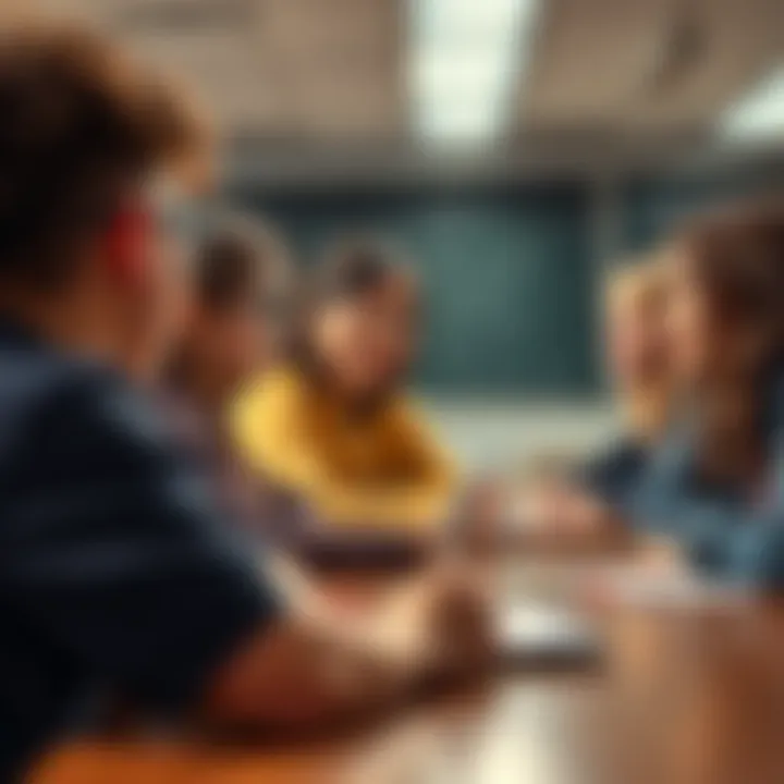 School Choices Students discussing their focus school options and experiences in a classroom setting