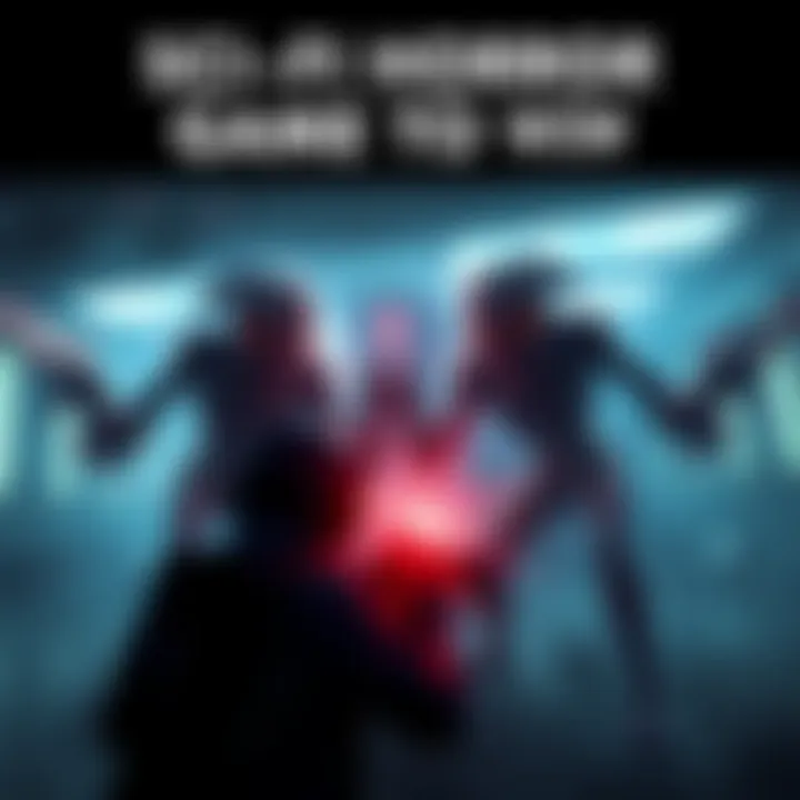 Sci-Fi Horror Game Action A player facing terrifying aliens in a dark, futuristic environment, showcasing intense combat gameplay.