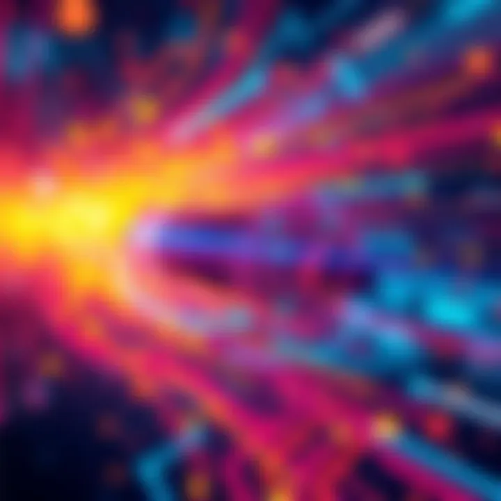 An abstract representation of scintillation methods featuring liquid coils and rapid hit systems