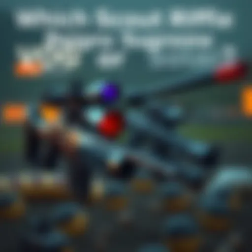 Side-by-side view of VOG and Solar scout rifles with a blurred battlefield background