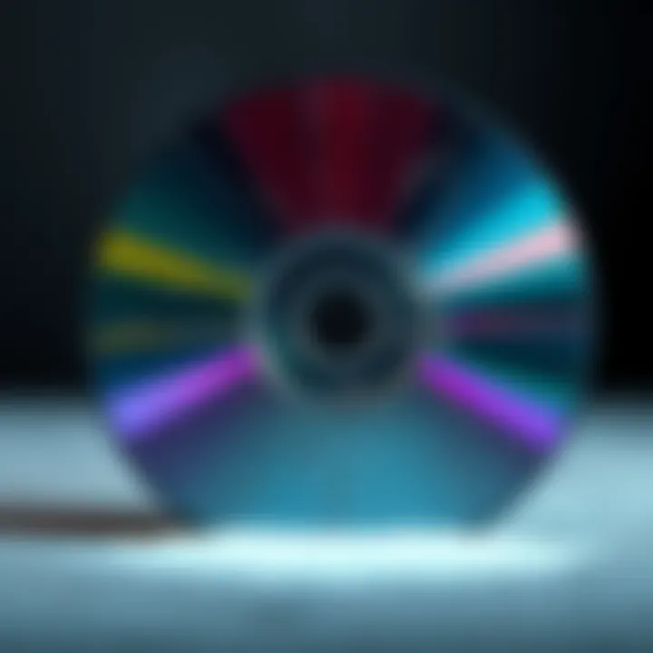 Disc with scratches A scratched disc placed on a surface, representing unreadable disc errors.