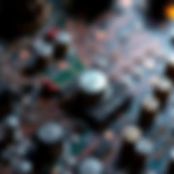 Close-up of a scratched motherboard showing exposed copper points after screw tightening mishap