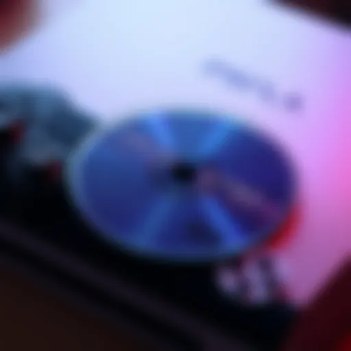 A close-up of a scratched PS4 disc for Uncharted 4 resting on a gaming console with a PS5 controller beside it