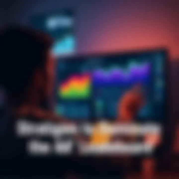 A marketer reviewing ad metrics on a computer screen to improve SEA rankings