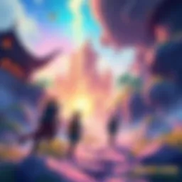 A vibrant scene from Sea of Stars featuring characters exploring a colorful world with classic RPG elements.