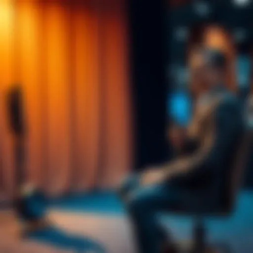 Sean Gares sitting in an interview setting with a confident individual in São Paulo, reflecting on their achievements