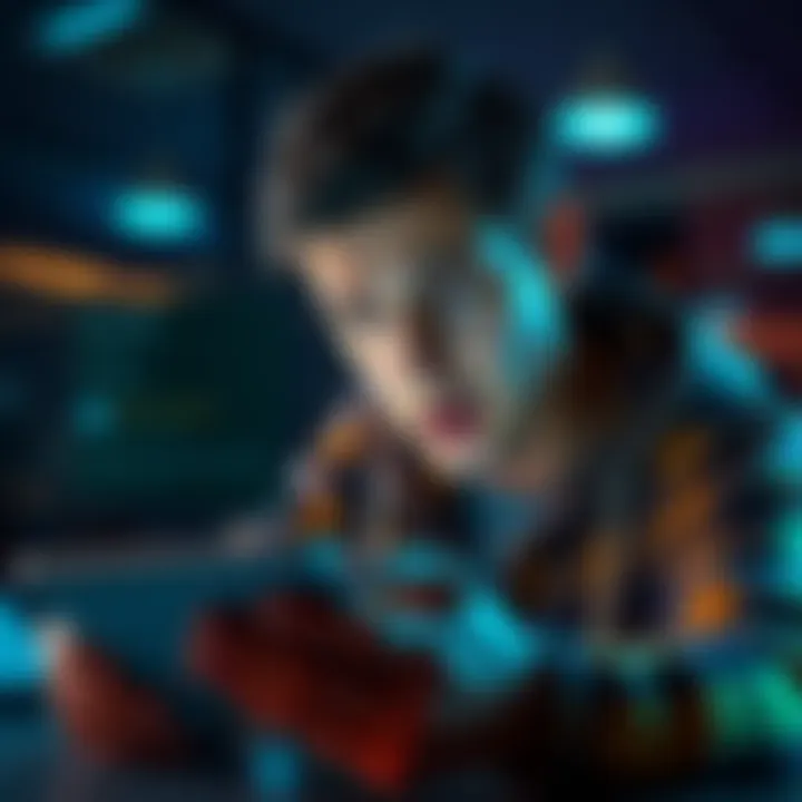 Person frustrated while using a device, showing error message about search points not being awarded