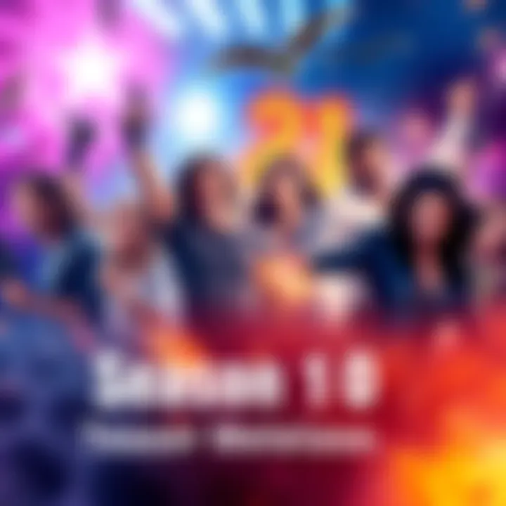 Season 10 Teaser Release A vibrant scene showing characters from Season 10 in action, hinting at new plots and developments, with excitement in the air