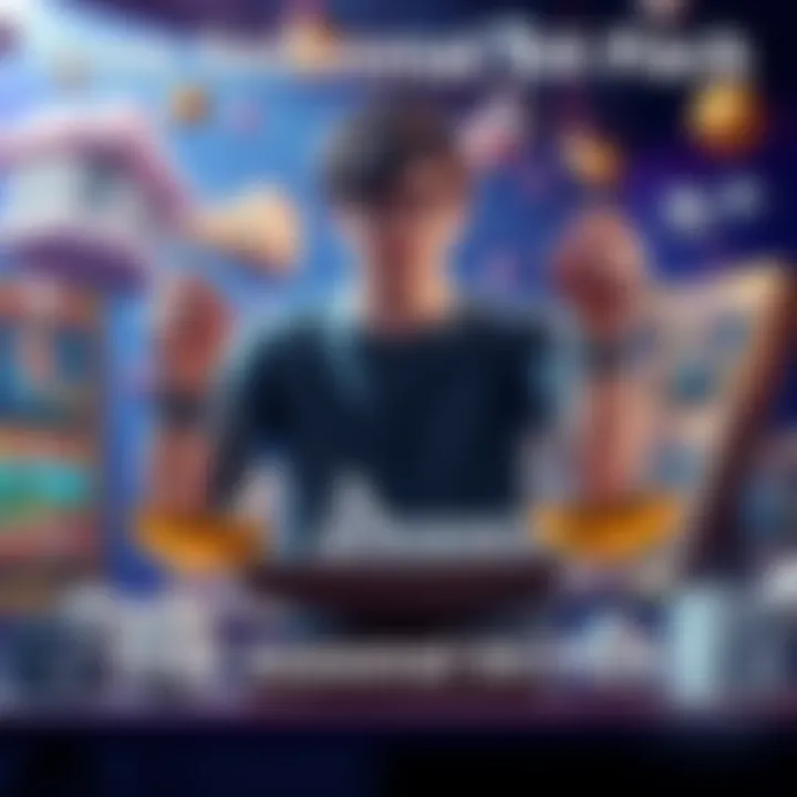 A person weighing the options between waiting for a free seasonal S4 pack and taking a chance on current offers, surrounded by visuals of rewards and dice.