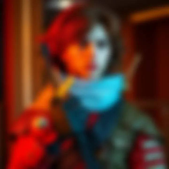 A detailed view of a person dressed as Sebastian, displaying impressive costume details and accessories that capture the character's essence.