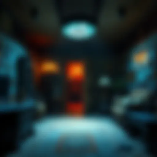 A dimly lit hidden room with ancient artifacts and old furniture, inviting curiosity and exploration.