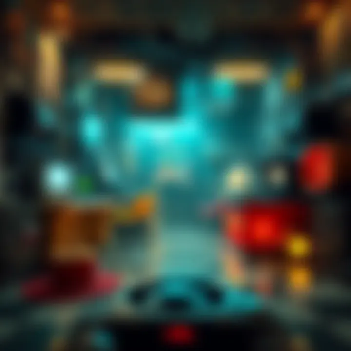 A gaming scene showing a hidden room filled with references to other games, enhancing the gameplay experience.