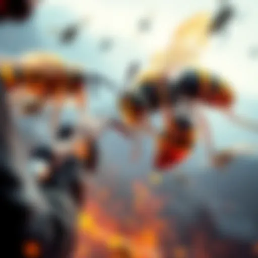 A scene showing players using seekers against wasps, highlighting gameplay changes and damage inconsistencies