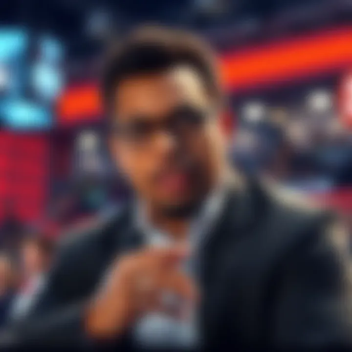 Seicoe speaking in a studio setting about facing disqualification claims in a competition