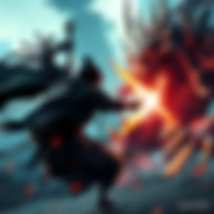 A player battles a challenging boss in Sekiro, showcasing intense combat and stunning visuals.