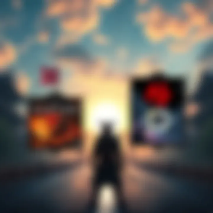 A gamer stands at a crossroads, contemplating two game covers: Sekiro on one side and Black Myth: Wukong on the other, each displaying vibrant graphics and action scenes.
