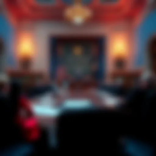 A US Senate hearing room with lawmakers discussing Roblox's child safety practices, with charts and documents on the table.