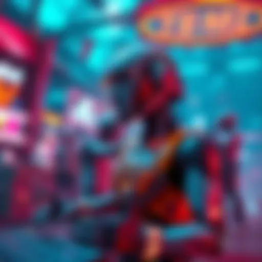A futuristic representation of sentient AI interacting with players in a vibrant gaming environment, symbolizing advanced technology and immersive gameplay.