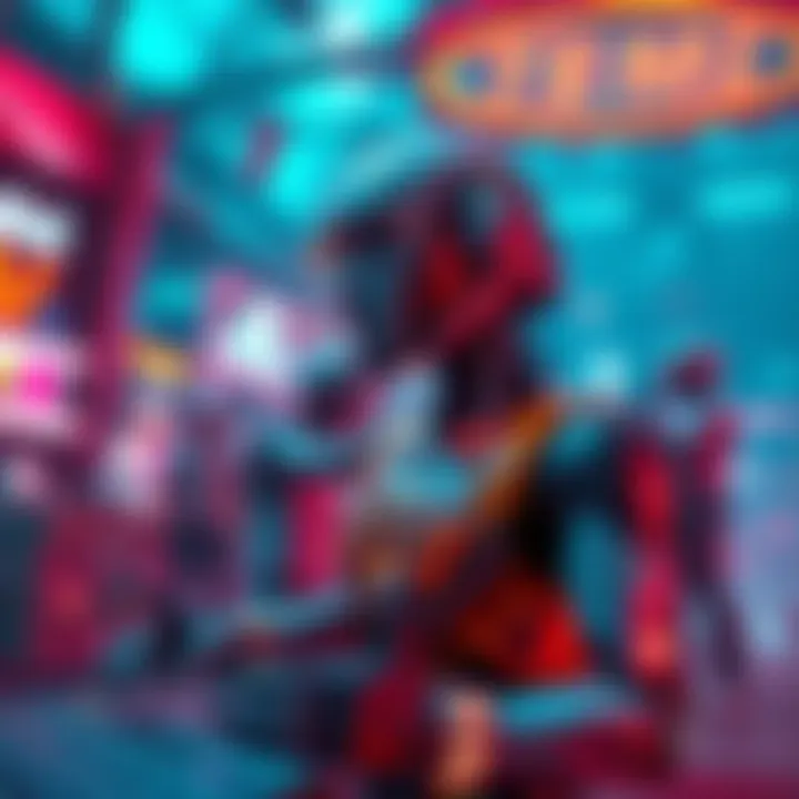 Sentient AI Concept in Gaming A futuristic representation of sentient AI interacting with players in a vibrant gaming environment, symbolizing advanced technology and immersive gameplay.