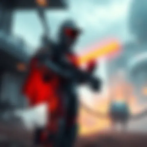 A Sentinel character holding a newly enhanced weapon, standing in a game environment, looking determined and ready for action.