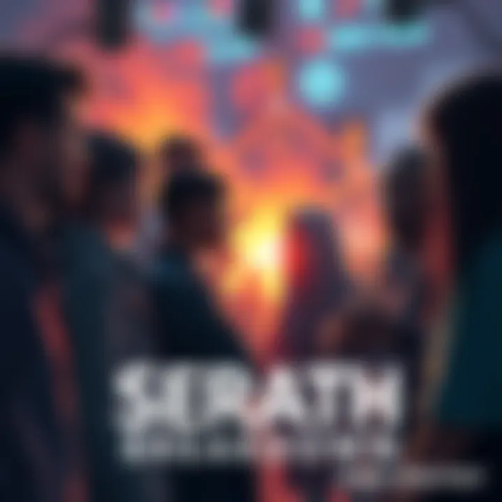 Serath Breakdown Impact A community reacts to the major breakdowns at Serath, showing concerned people discussing the situation.