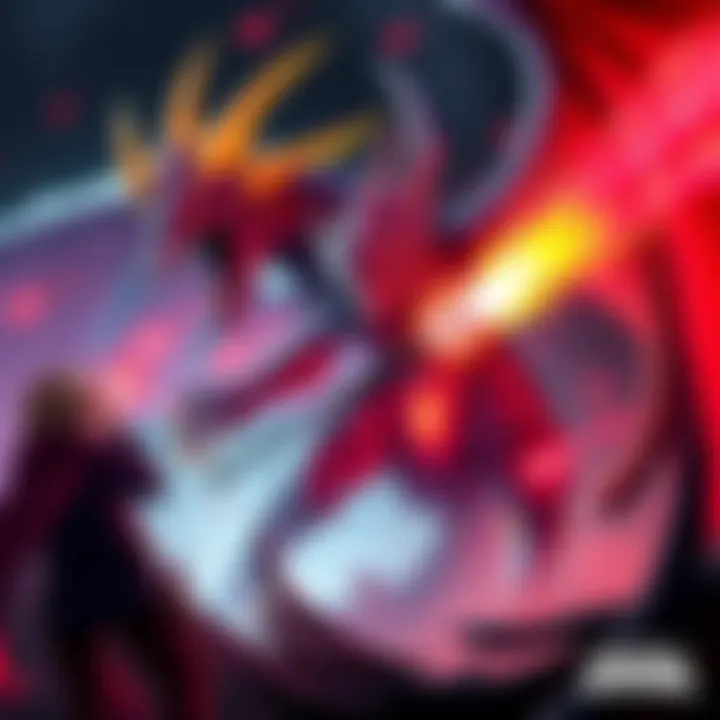 A depiction of Seregios showcasing its repetitive attack pattern and hitbox issues, with frustrated players in the background.