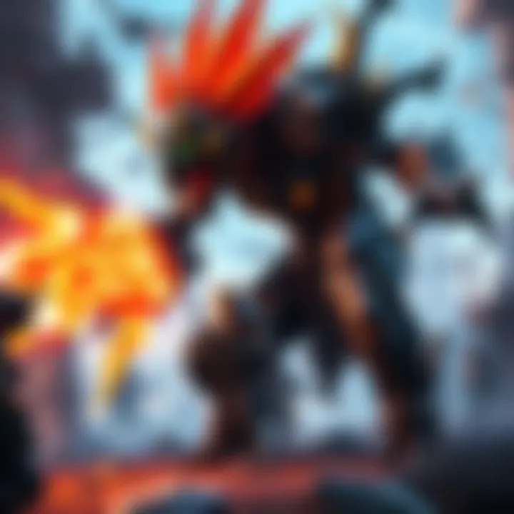 Seregios character attacking in a gaming environment with players nearby