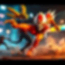 A player skillfully dodges Seregios' 4-kick combo in an intense game scene.