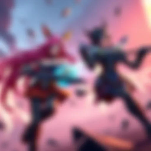 Serena and Ines preparing for battle in a game, showcasing their unique designs and abilities