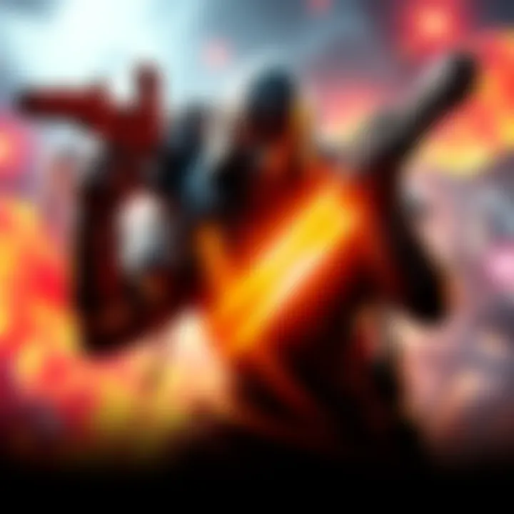 Serious Sam game teaser A graphic showing a futuristic warrior ready for battle, with weapons in hand, set against a vibrant game world backdrop.