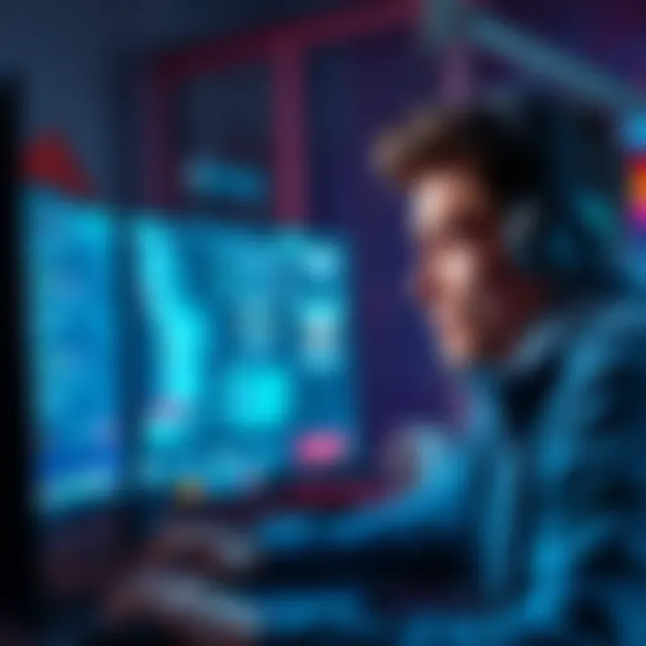 A frustrated gamer experiencing a server crash while playing World Tour, with a frozen screen displayed on the monitor.