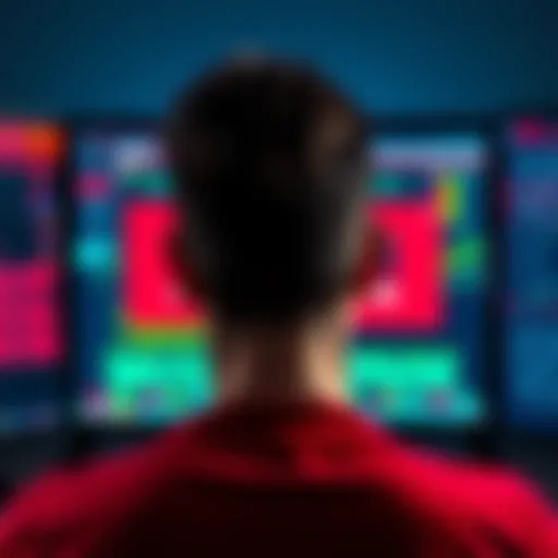 A frustrated person staring at a computer screen showing an error message during server downtime