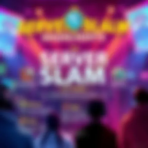 Graphic showing top five important highlights for the Server Slam event with game icons and text summaries