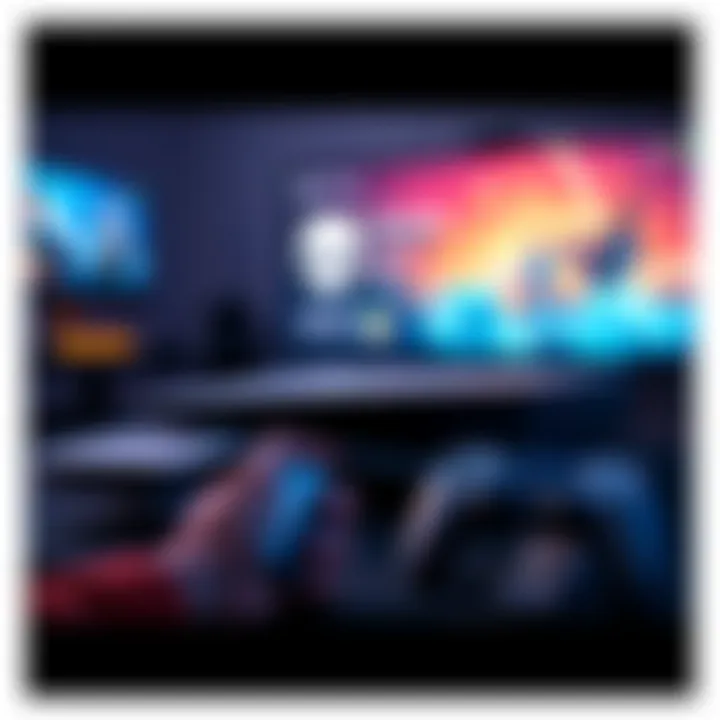 A person creating multiple gaming profiles on a PlayStation 5, showing the console and controller on a table.