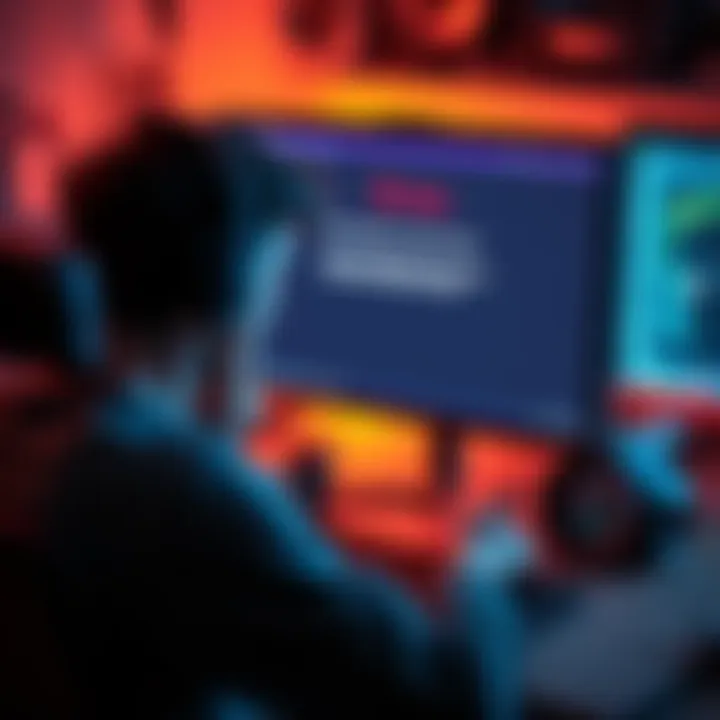 A frustrated person looking at a computer screen showing a settings error message