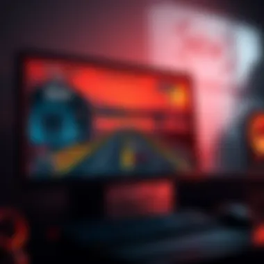 Shader Compilation Issues in Gaming A computer screen showing gameplay stuttering while running EMBAK, highlighting shader compilation problems.