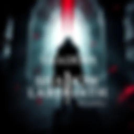 Cover art for the game Shadow Labyrinth showing a character exploring a dark, mysterious environment with shadows and light effects.