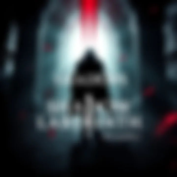 Cover art for the game Shadow Labyrinth showing a character exploring a dark, mysterious environment with shadows and light effects.