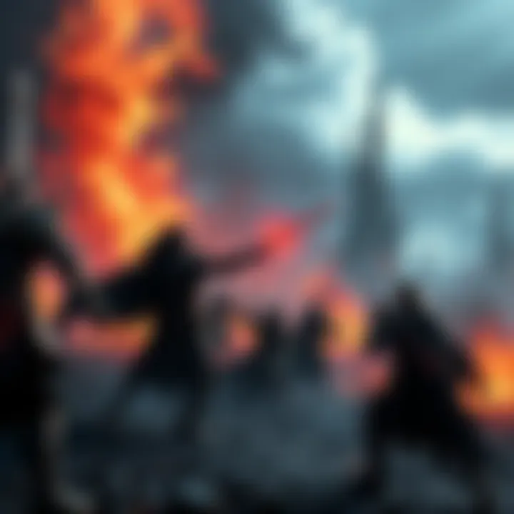 A fierce confrontation showcasing the Nemesis System in action
