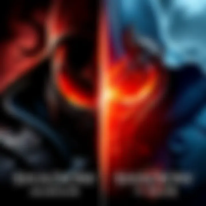 A side-by-side comparison of Shadow of Mordor and Shadow of War, featuring gameplay scenes and characters from both games.