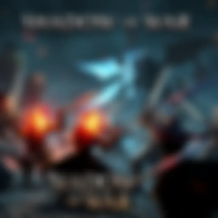 Shadow of War Combat Scene A fierce battle in Shadow of War showing characters fighting against orcs with swords and magic, showcasing the game's action and strategy elements.